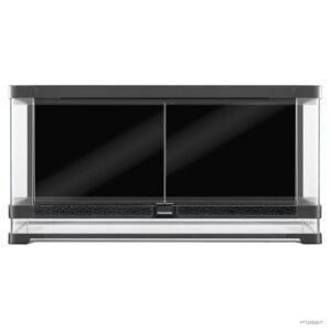 Comparatif : Quel est le Meilleur Terrarium pour Gecko Léopard en 2026 ? Terrarium Exo Terra Vista 90 de face. Modèle nu de 90x45x45 cm.